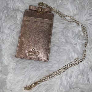 Kate Spade Rose Gold ID Wallet Card Holder